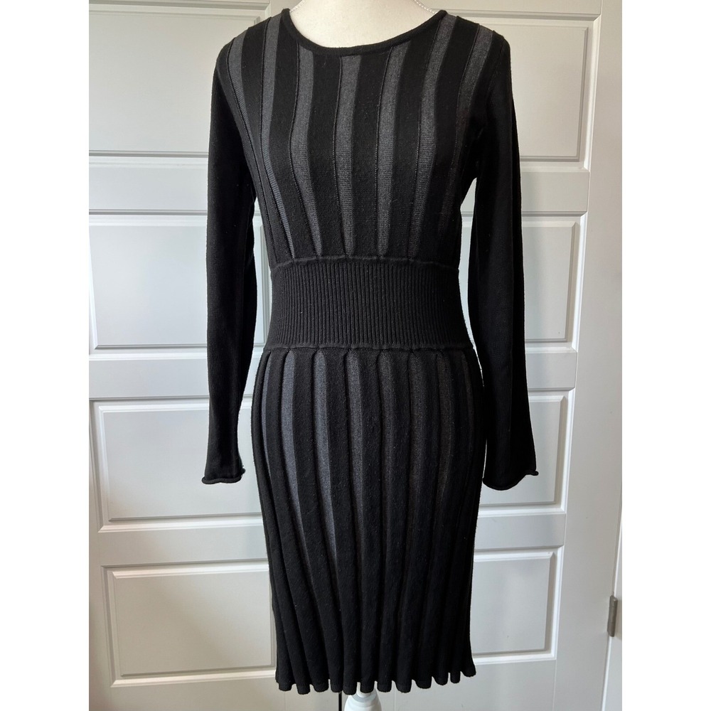 Calvin Klein Striped Knit‎ Bodycon Pencil Sweater Dress Long Sleeve Small